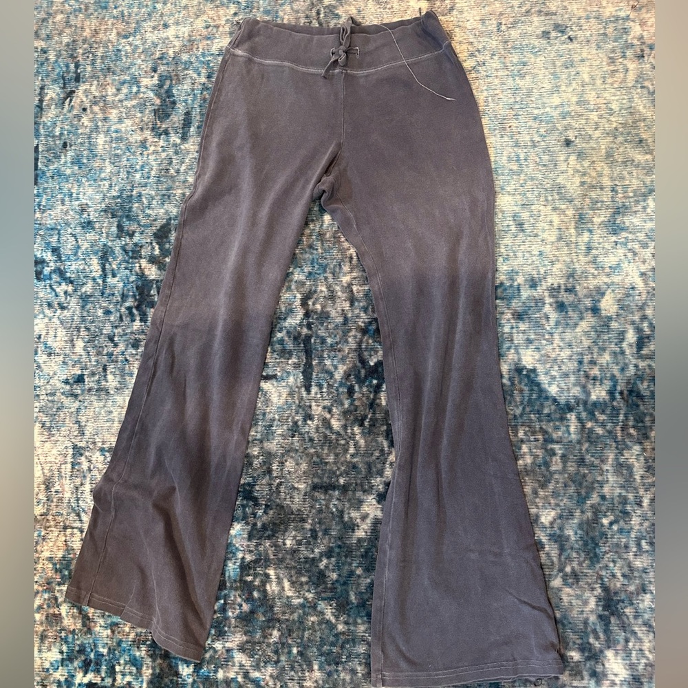 Brandy Melville Washed Navy Low Rise Wide Leg Sweats